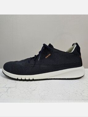 Geox Men's Navy Respira Fast In Sneakers, Size 8 ~ VGUC